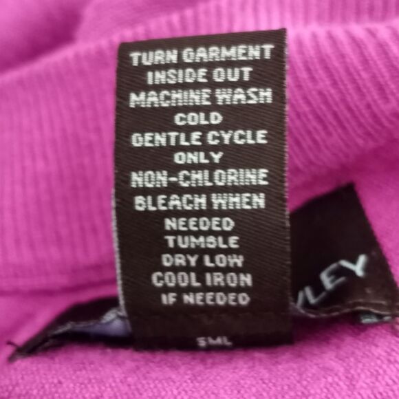 CYNTHIA ROWLEY PINK/PURPLE PONCHO SWEATER SZ.1X EUC - Picture 6 of 6